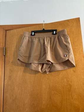Champion Women's Tan Lightweight Nylon Hiking Athletic Shorts